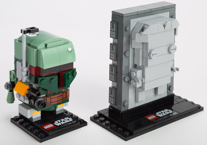 41498 Boba Fett & Han Solo in Carbonite - New York Comic-Con 2017 Exclusive Used Set