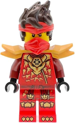 Kai - Dragons Rising, Tunic with Dragon Head, Hair, Wide Pearl Gold Shoulder Armor