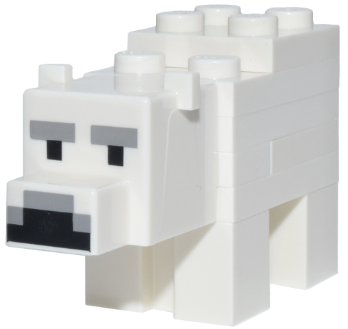 Minecraft Polar Bear Baby Cub - Brick Built