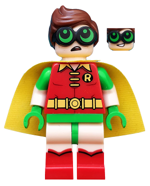 Robin - Green Glasses, Smile / Worried Pattern