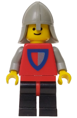 Classic - Knight, Shield Red/Gray, Black Legs with Red Hips, Light Gray Neck Protector