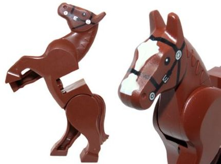 Horse with Movable Legs (Reddish Brown)