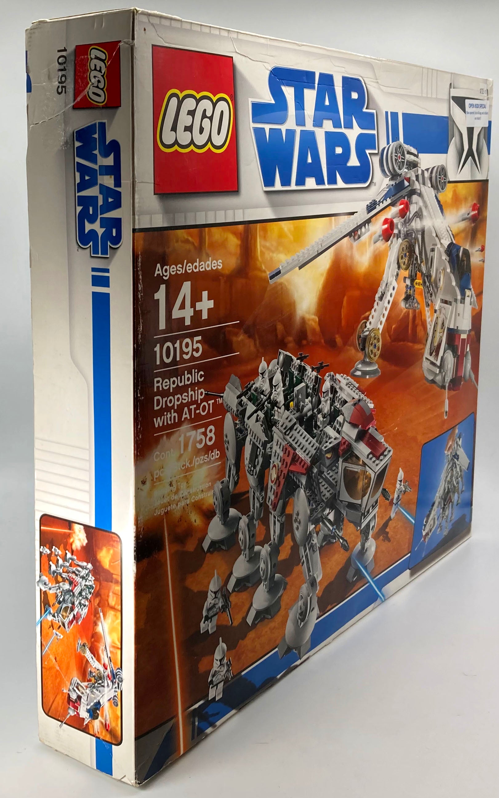 Open Box Special! 10195 Republic Dropship with AT-OT (RETIRED SET) (IN – Bricks & Littleton