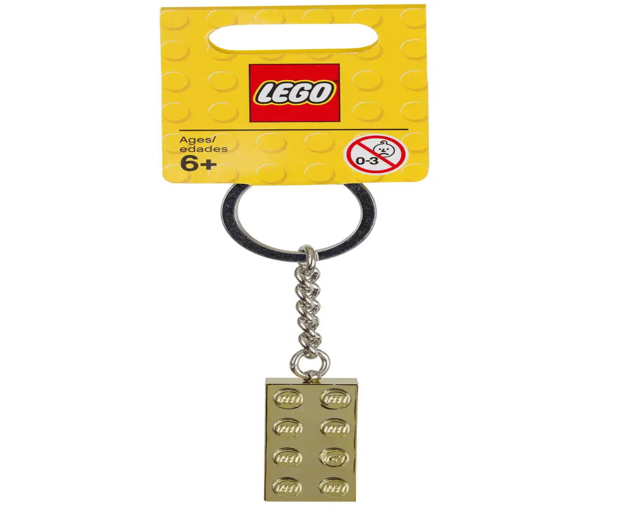 LEGO® 2 x 4 Brick - Chrome Gold Key Chain