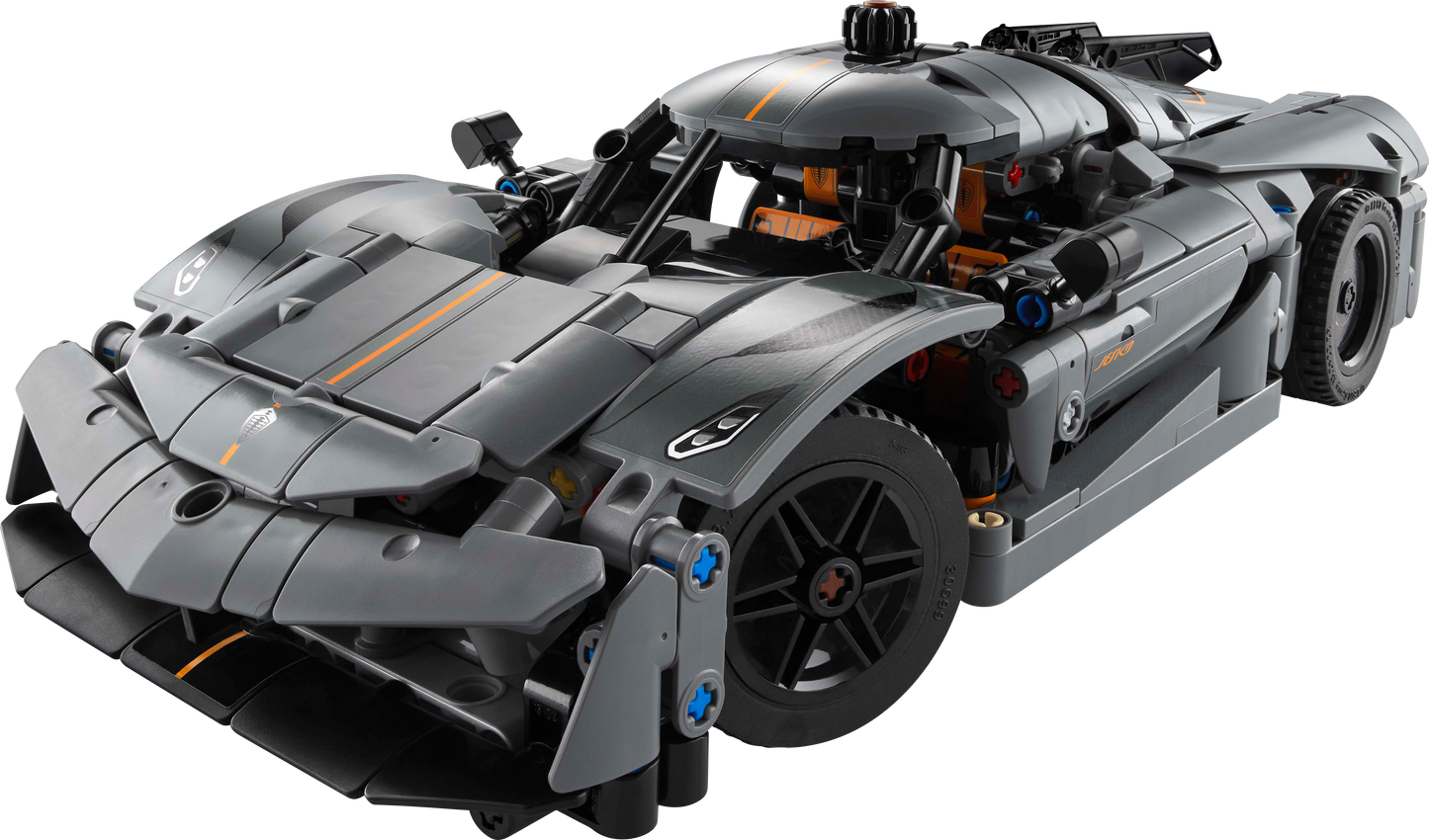 LEGO® 42173 Koenigsegg Jesko Absolut Grey Hypercar Used Set
