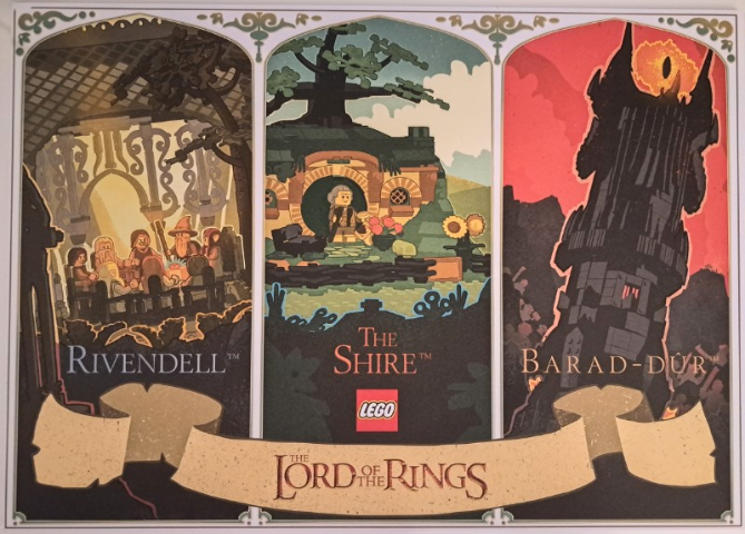 LEGO® The Lord of the Rings Poster, Rivendell / The Shire / Barad-dûr {Barad-dur}