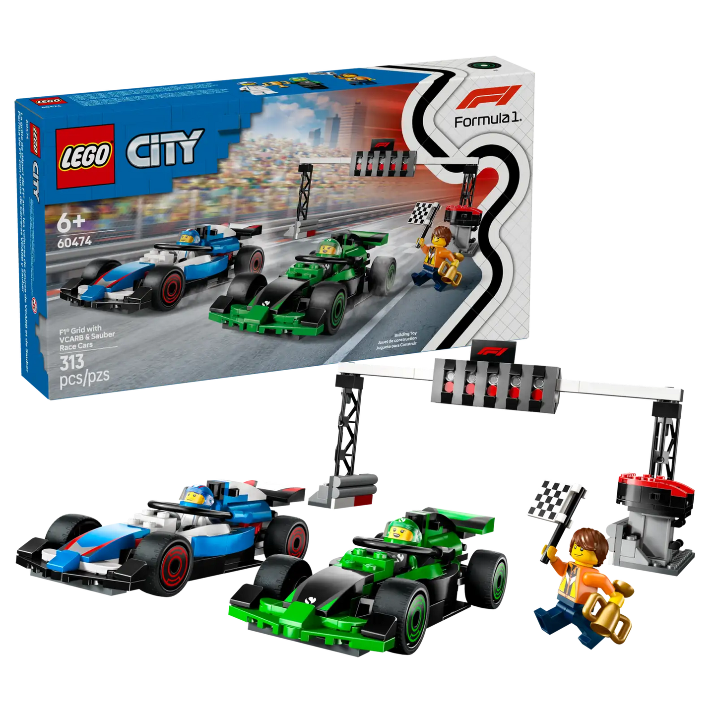 LEGO® 60474 F1 Grid with VCARB & Sauber Race Cars