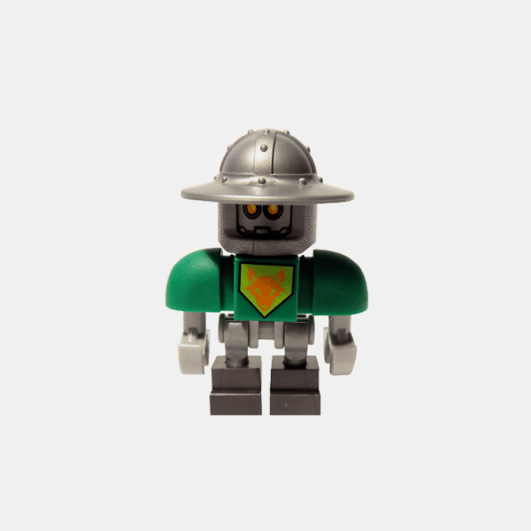 Aaron Bot - Green Shoulders, Flat Silver Helmet