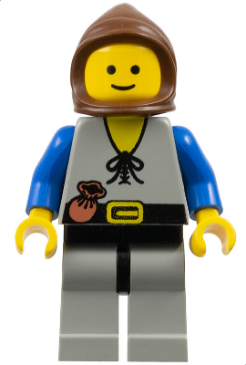 Peasant - Light Gray Legs, Brown Hood