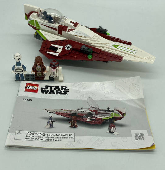 Used Set 75333 Obi-Wan Kenobi's Jedi Starfighter (with Instruction Manual, No Box)