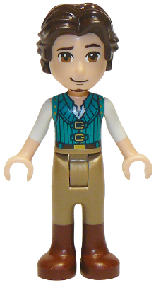 dp104 Flynn Rider - Mini Doll, Dark Turquoise Vest, Thick Hinge