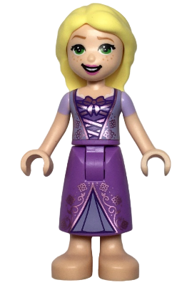 Rapunzel - Mini Doll, Metallic Pink Laced Dress