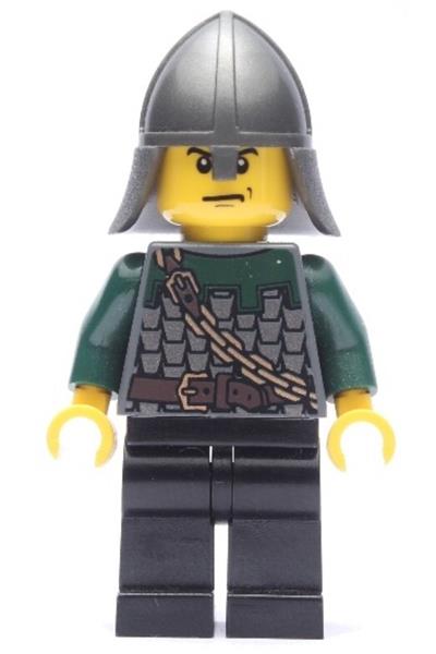 Kingdoms - Dragon Knight Scale Mail with Chain and Belt, Helmet with Neck Protector, Scowl