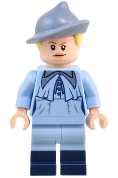 Fleur Delacour - Bright Light Blue Robe, Smirking / Scared