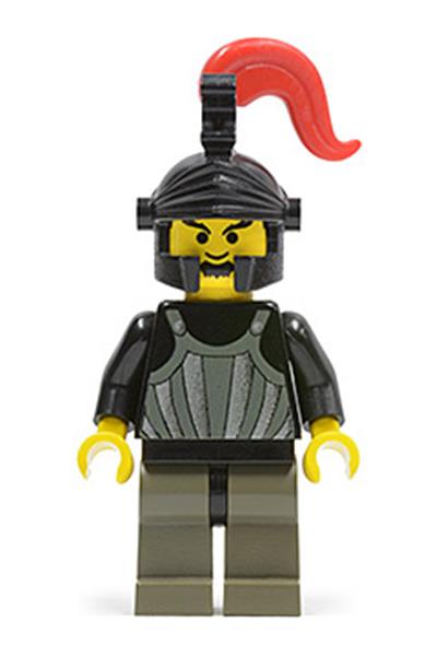 Fright Knights - Knight 1, Black Dragon Helmet, Red Plume