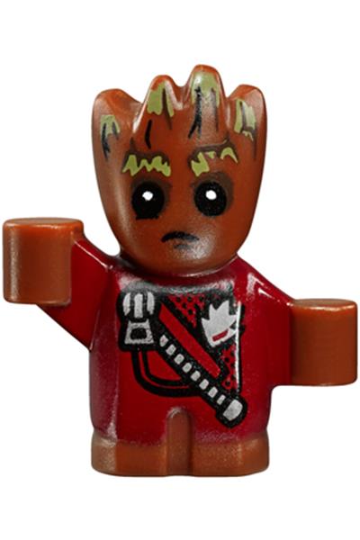 Groot - Baby, Reddish Brown with Dark Red Outfit