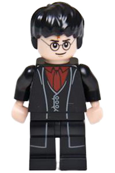 Harry Potter - Black Long Coat and Vest, Dark Red Shirt and Tie