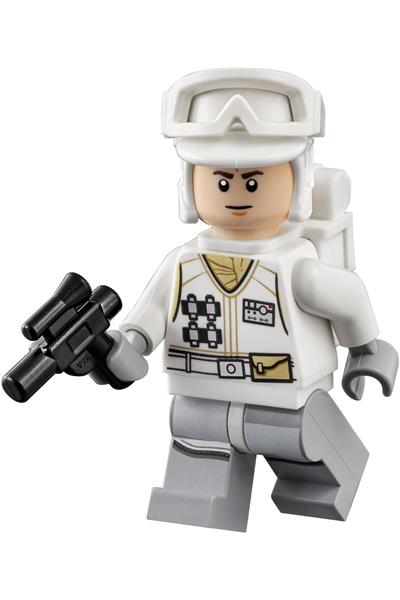 Hoth Rebel Trooper White Uniform (Tan Beard, Backpack)