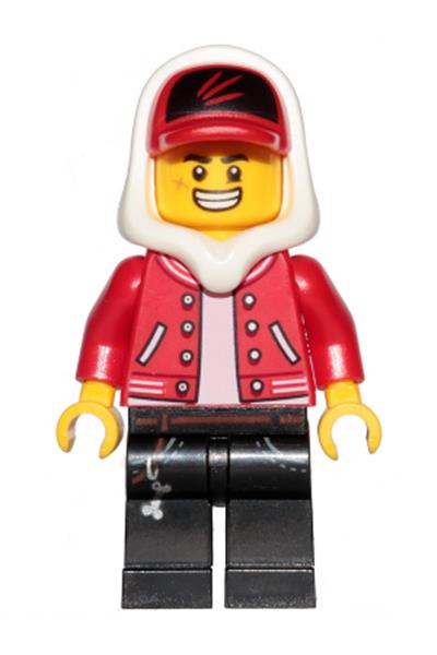 Jack Davids - Red Jacket with Cap and Hood (Large Smile / Grumpy)
