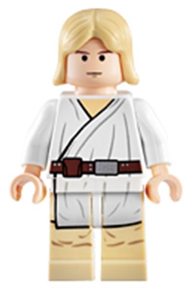 Luke Skywalker - Light Nougat, Long Hair, White Tunic, Tan Legs