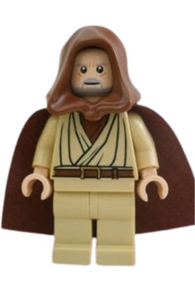 Obi-Wan Kenobi - Old, Light Nougat, Reddish Brown Hood and Cape, White Pupils