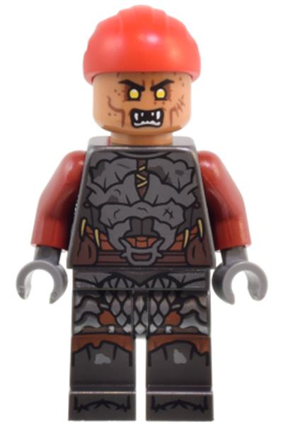 Orc - Medium Nougat Head, Pearl Dark Gray Armor, Red Bandana
