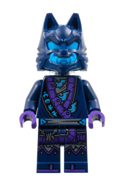 Wolf Mask Claw Warrior - Dark Blue and Dark Azure Mask, Neck Bracket