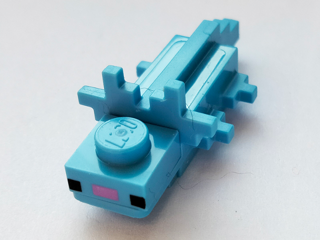 Minecraft Axolotl with Medium Lavender Nose - Brick Built