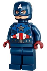 Captain America - Dark Blue Suit, Dark Red Hands, Helmet