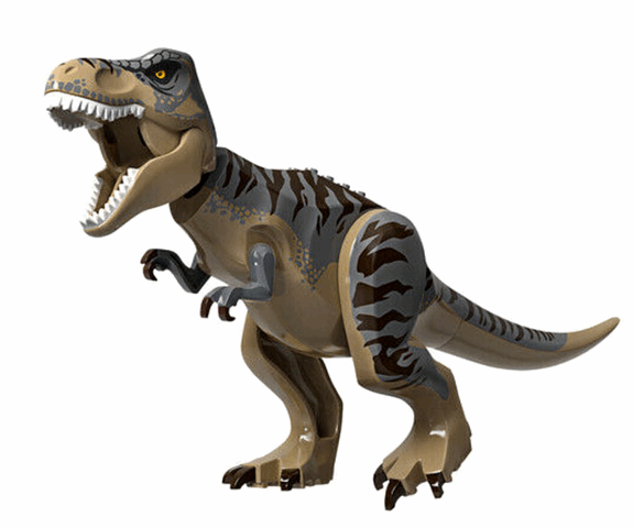 Tyrannosaurus rex with Dark Bluish Gray Back and Dark Brown Markings