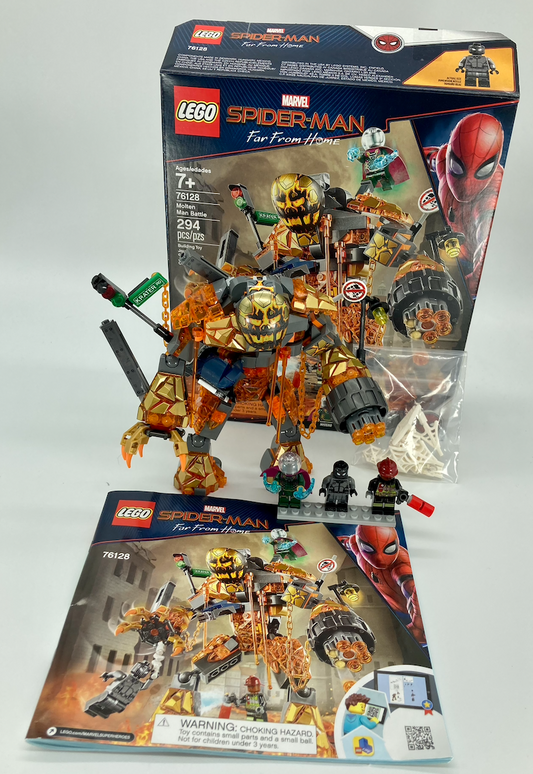 Used Set 76128 Molten Man Battle (With Instruction Manual, And Box)