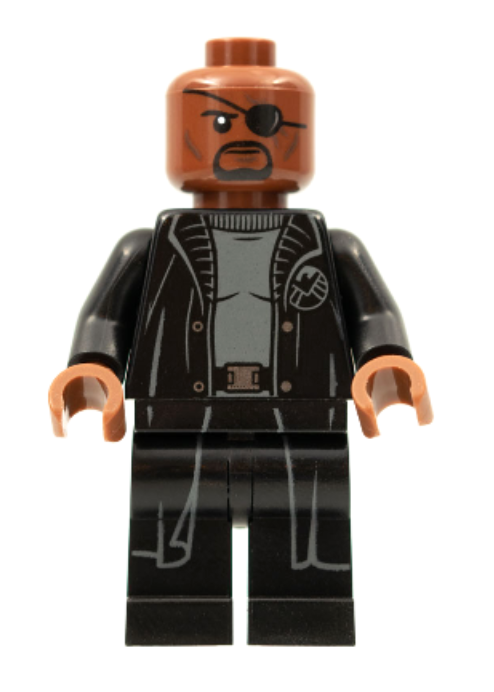 Nick Fury - Gray Sweater and Black Trench Coat, No Shirt Tail