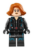 Black Widow - Black Jumpsuit, Dark Orange Short Hair, Printed Legs, Dark Azure Trim