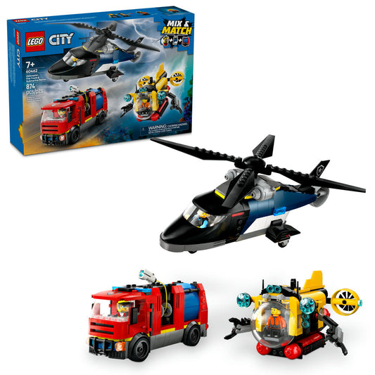 60462 LEGO® Helicopter, Fire Truck & Submarine Remix