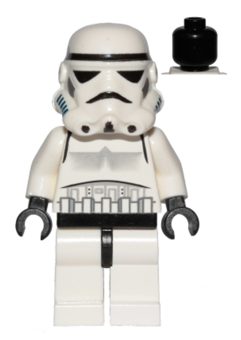 Imperial Stormtrooper - Black Head, Solid Mouth Helmet
