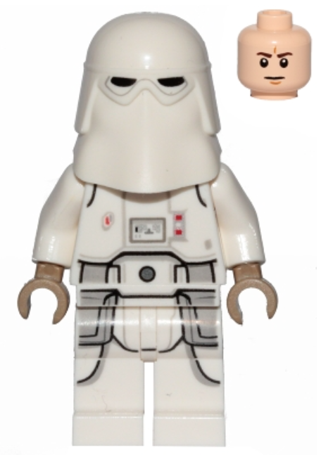 Snowtrooper, Printed Legs, Dark Tan Hands, Frown