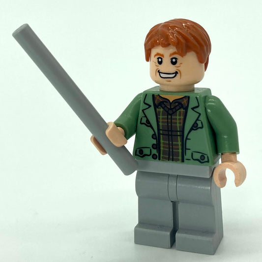 Arthur Weasley - Sand Green Open Jacket, Light Bluish Gray Legs
