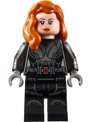Black Widow - Black Jumpsuit, Dark Orange Mid-Length Hair, Printed Arms, Printed Legs