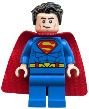 Superman - Blue Suit, Spongy Cape, Tousled Hair, Closed Mouth / Red Eyes
