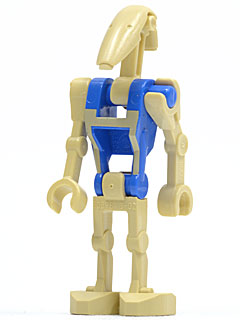 Battle Droid Pilot - Blue Torso with Tan Insignia, Angled Arm and Straight Arm