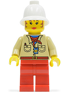 Pippin Reed / Miss Gail Storm - Tan Shirt, Red Legs, White Pith Helmet