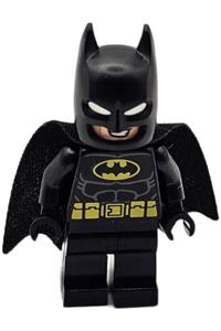 Batman - Black Suit, Yellow Belt, Cowl with White Eyes, Lopsided Grin / Open Mouth Smile with Teeth