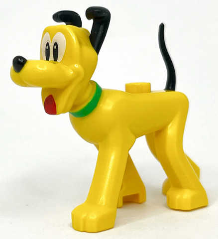 Pluto, Dog, Disney with Bright Green Collar