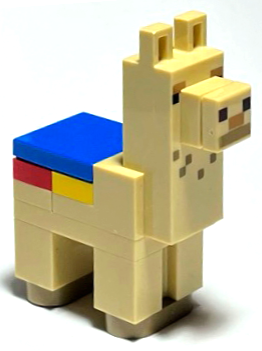 Minecraft Alpaca / Llama, Tan - Brick Built