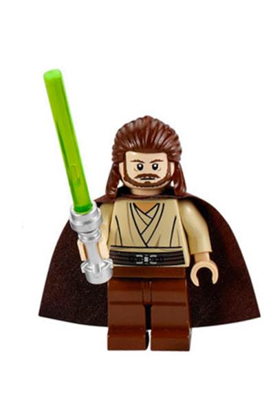 Qui-Gon Jinn - Light Nougat Head, Reddish Brown Legs and Cape