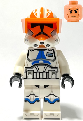 Clone Captain Vaughn, 501st Legion, 332nd Company (Phase 2) - Helmet with Holes and Togruta Markings, Orange Visor