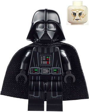 Darth Vader - Printed Arms, Spongy Cape, White Head with Frown