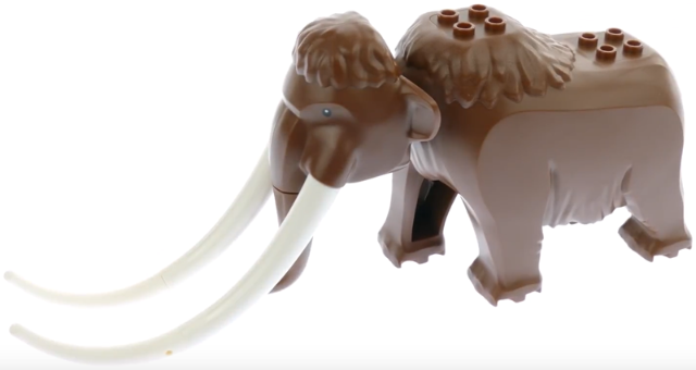 Woolly Mammoth with White Tusks