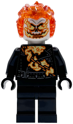 Ghost Rider - White Head, Flaming Chain