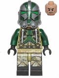 Clone Trooper Commander Gree, 41st Elite Corps (Phase 2) - Kashyyyk Camouflage, Scowl